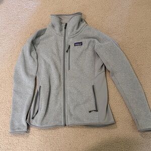 Patagonia Light Gray Zip-Up Fleece